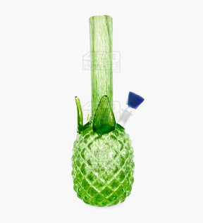 Straight Neck Glass Pineapple Water Pipe | 14in Tall - 14mm Bowl - Green - 1