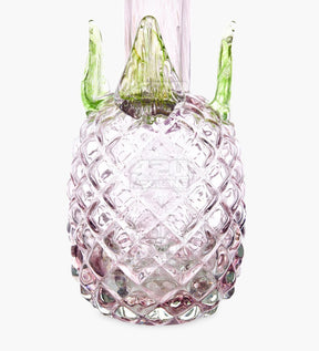 Straight Neck Glass Pineapple Water Pipe | 14in Tall - 14mm Bowl - Purple - 3