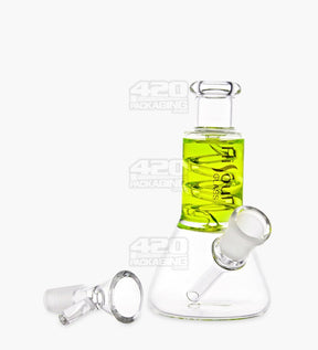 Glycerin Coil Mini Beaker Water Pipe | 5in Long - Glass - Green - 2