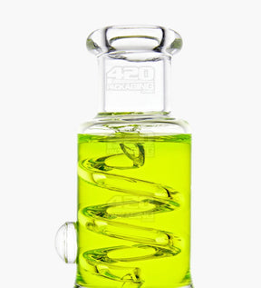 Glycerin Coil Mini Beaker Water Pipe | 5in Long - Glass - Green - 3