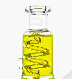 Glycerin Coil Mini Beaker Water Pipe | 5in Long - Glass - Yellow - 3