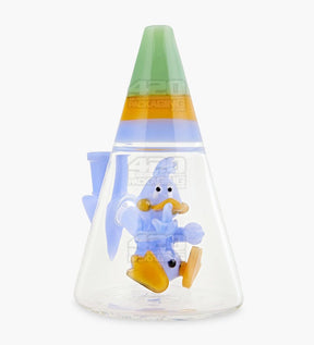 USA Glass Cone Dab Rig w/ 2 Hole Duck Perc | 5.5in Tall - 14mm Banger - Assorted - 4