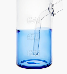 USA Glass | Water Bottle Flask Style Water Pipe | 9.5in Tall - 14mm Bowl - Blue - 4