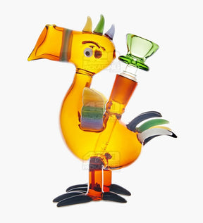 Toucan Doob Loops Glass Water Pipe | 6in Tall - 14mm Bowl - Amber - 1