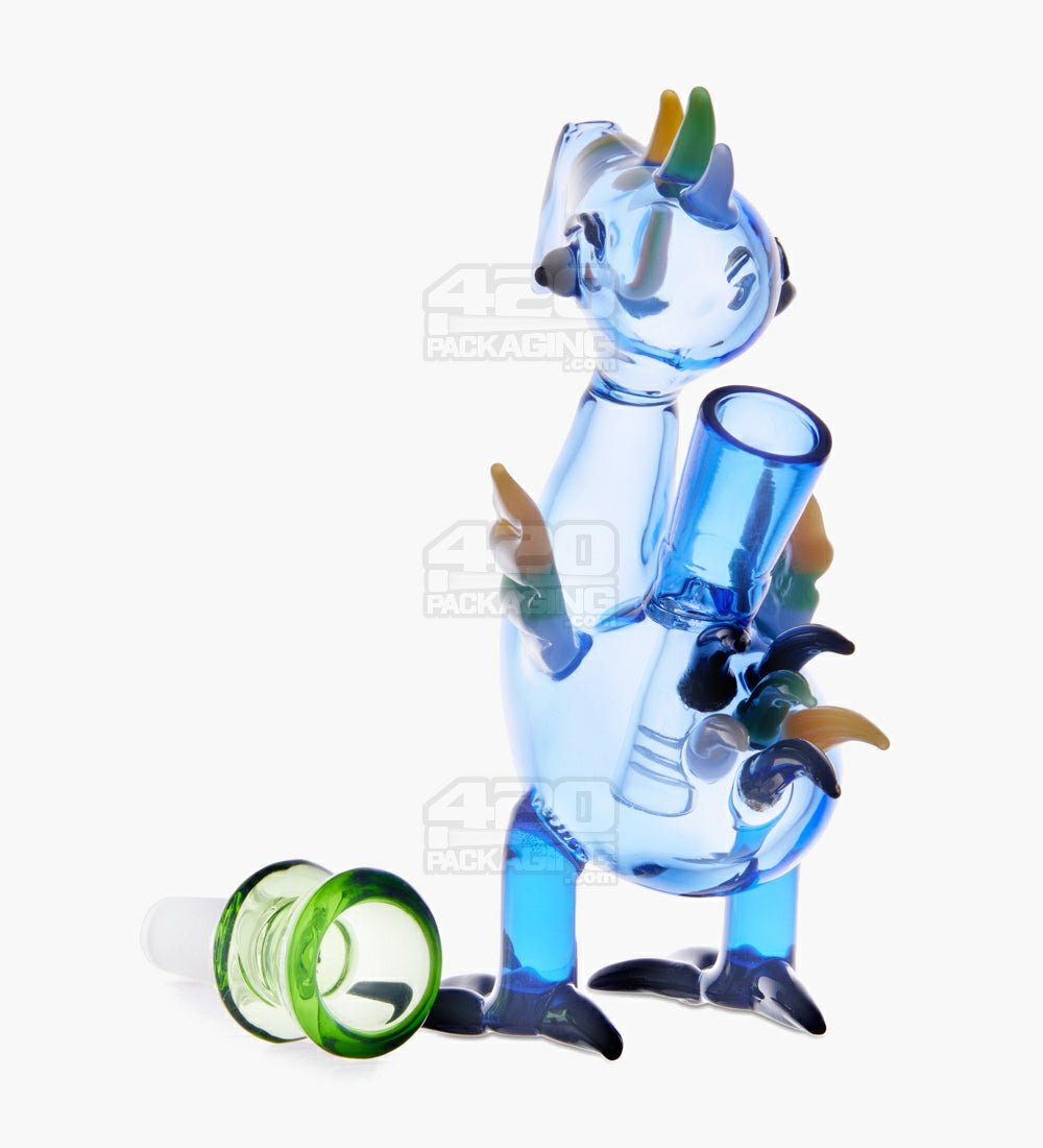 Toucan Doob Loops Glass Water Pipe | 6in Tall - 14mm Bowl - Blue - 2