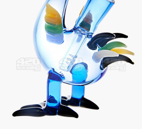 Toucan Doob Loops Glass Water Pipe | 6in Tall - 14mm Bowl - Blue - 4