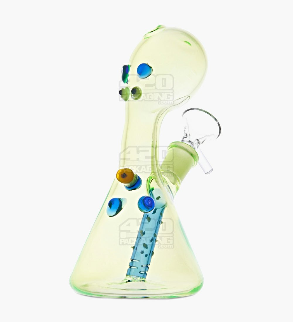 USA Glass | Glass Squid Cartoon Mini Beaker Water Pipe | 6.5in Tall - 14mm Bowl - Assorted - 1