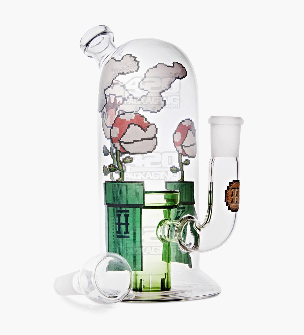 HEMPER | Gaming Flower Mini Water Pipe w/ Showerhead Percolator | 7in Tall - 14mm Bowl - Assorted - 2