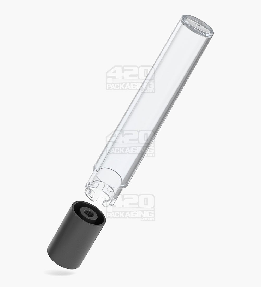 155mm Pollen Gear Five10 Child Resistant Push Down & Turn Wide Long Universal Plastic Caps for Vape Tube - Clear - 700/Box - 6