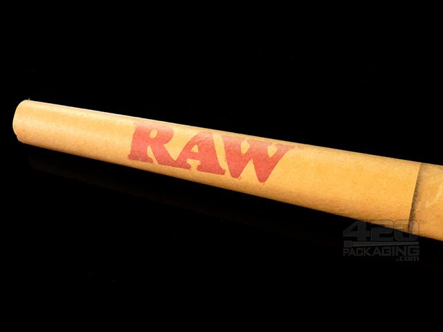 RAW 560mm Challenge Size Pre Rolled Unbleached Cone 1/Box - 3