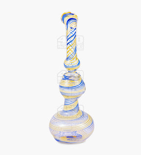 Flat Mouth Spiral Bubbler | 8.5in Tall - Glass - Assorted - 4