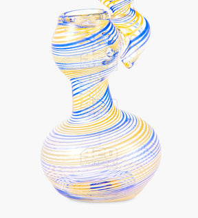 Flat Mouth Spiral Bubbler | 8.5in Tall - Glass - Assorted - 5