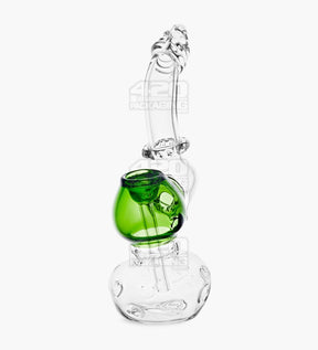 Bent Neck Imprinted Base Bubbler | 7.5in Tall - Glass - Assorted - 2