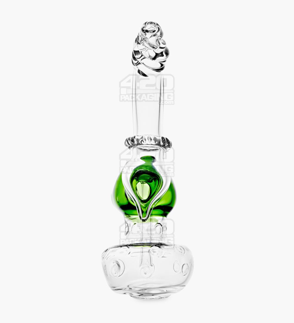 Bent Neck Imprinted Base Bubbler | 7.5in Tall - Glass - Assorted - 3