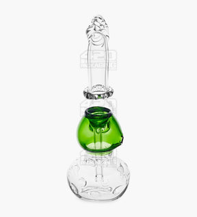 Bent Neck Imprinted Base Bubbler | 7.5in Tall - Glass - Assorted - 4