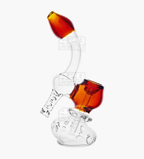 Bent Neck Imprinted Base Bubbler | 7.5in Tall - Glass - Assorted - 7