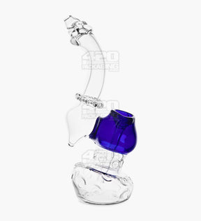 Bent Neck Imprinted Base Bubbler | 7.5in Tall - Glass - Assorted - 9