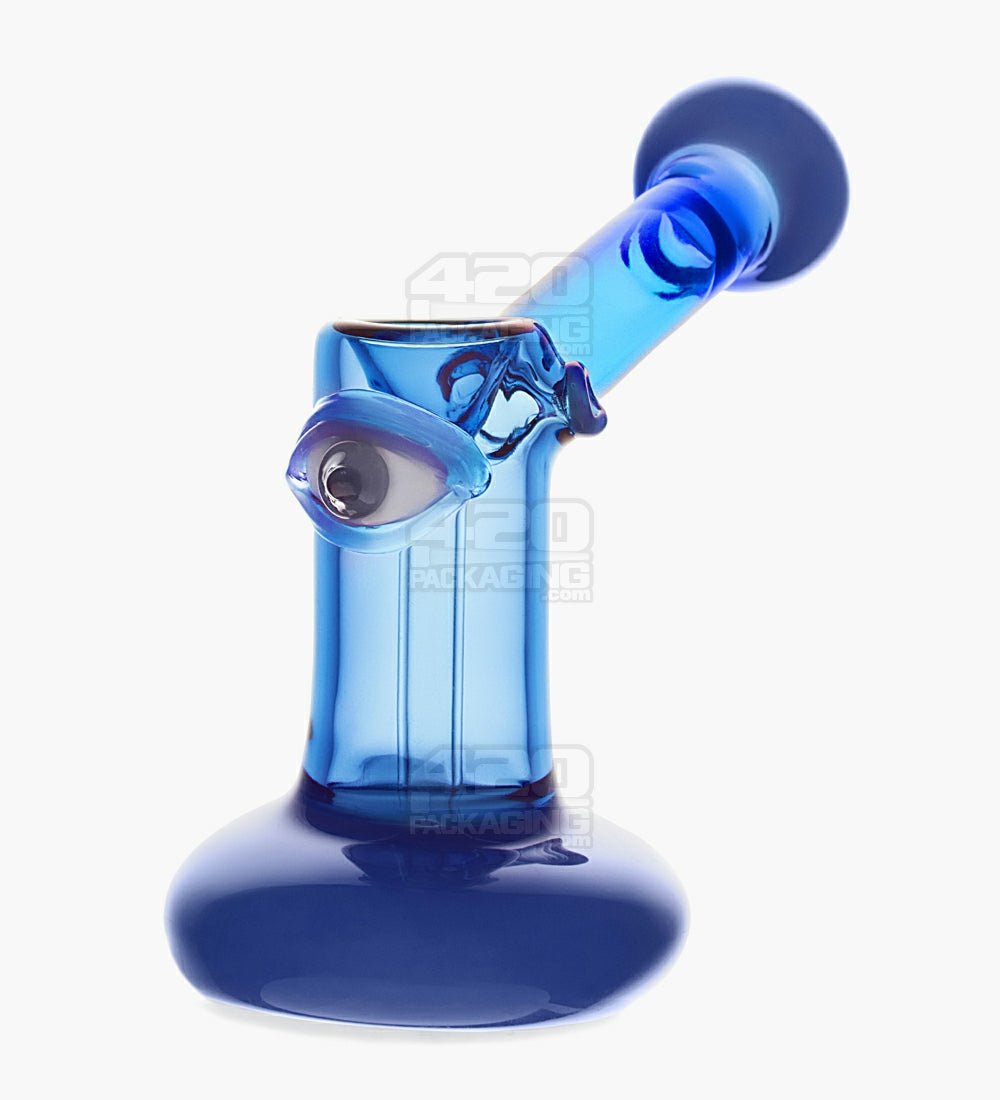 Eye Cyclops Hammer Bubbler | 4in Long - Glass - Blue - 2