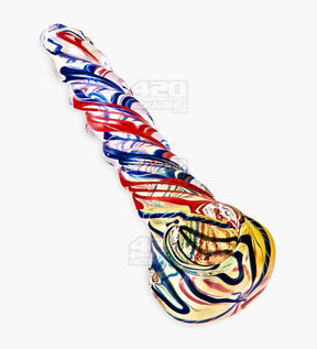Spiral & Gold Fumed Twist Hand Pipe | 5in Long - Glass - Assorted - 1
