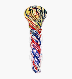 Spiral & Gold Fumed Twist Hand Pipe | 5in Long - Glass - Assorted - 2