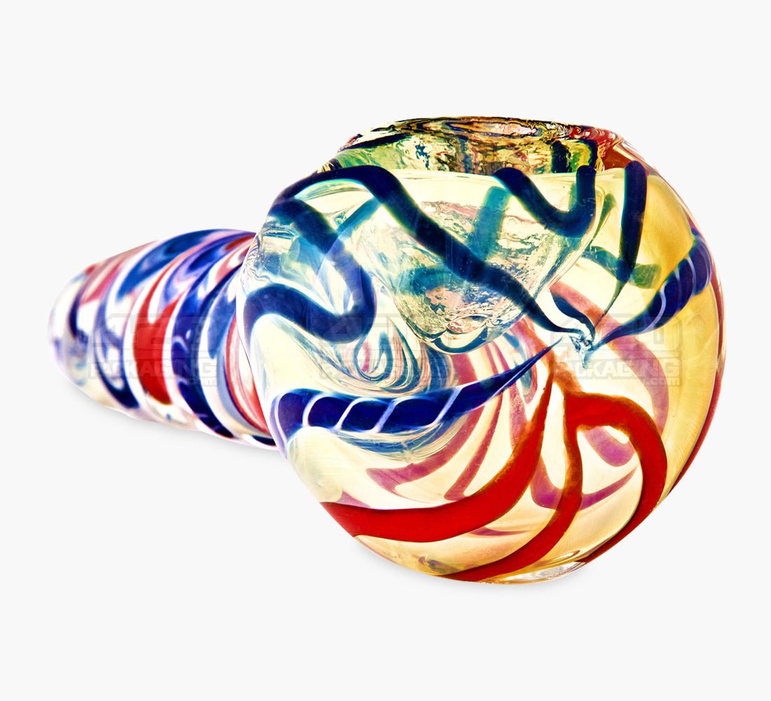 Spiral & Gold Fumed Twist Hand Pipe | 5in Long - Glass - Assorted - 4