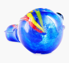 Frit & Striped Ringed Spoon Hand Pipe | 3.5in Long - Glass - Assorted - 5