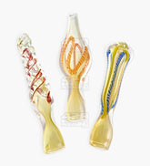 Assorted Swirl & Gold Fumed Chillum Hand Pipe | 3in Long - Glass - 50/Box - 1