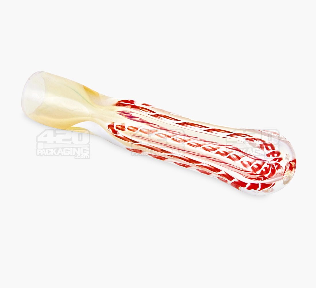 Assorted Swirl & Gold Fumed Chillum Hand Pipe | 3in Long - Glass - 50/Box - 8