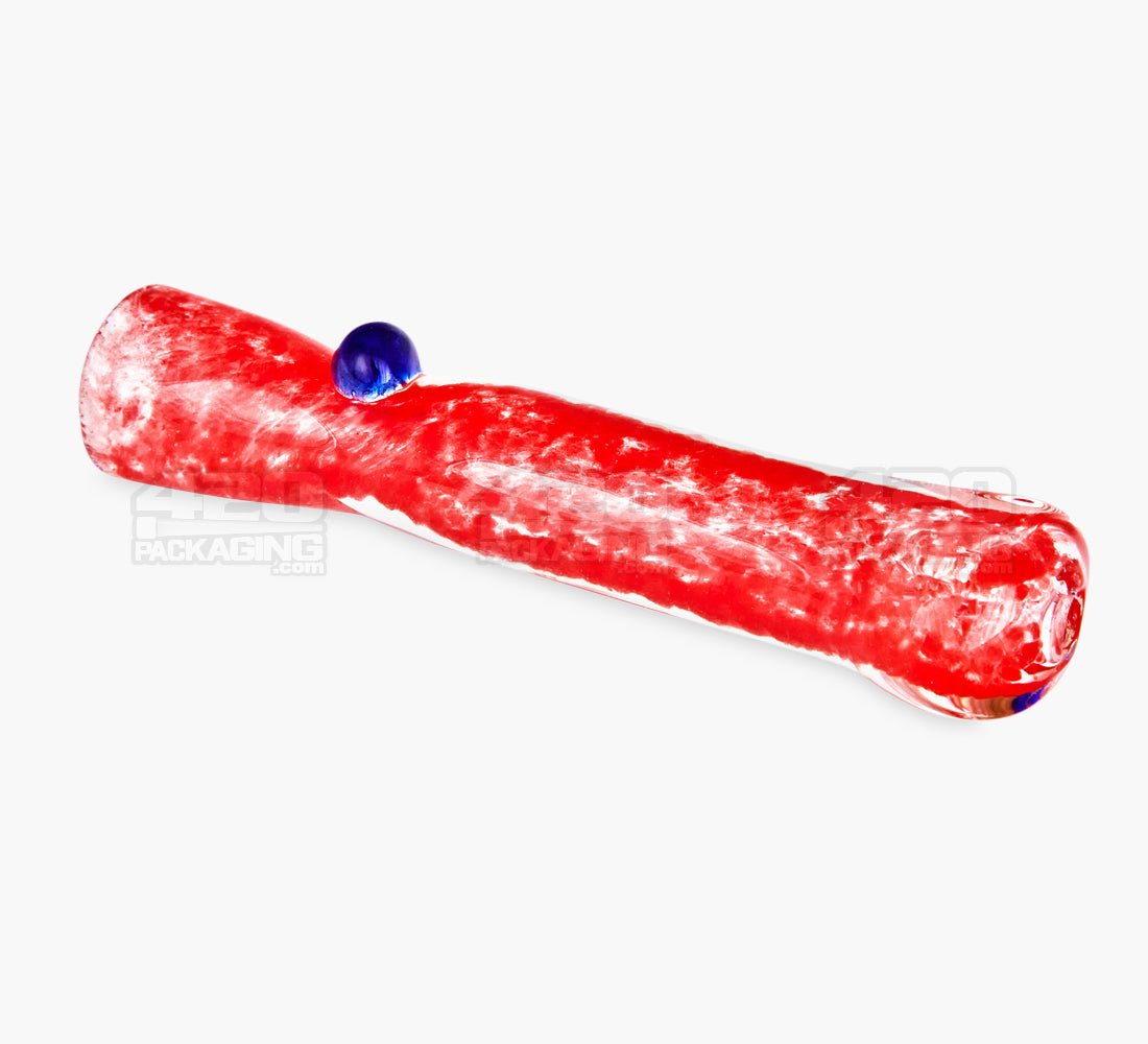 Assorted Frit Chillum Hand Pipe | 3in Long - Glass - 50/Box - 2