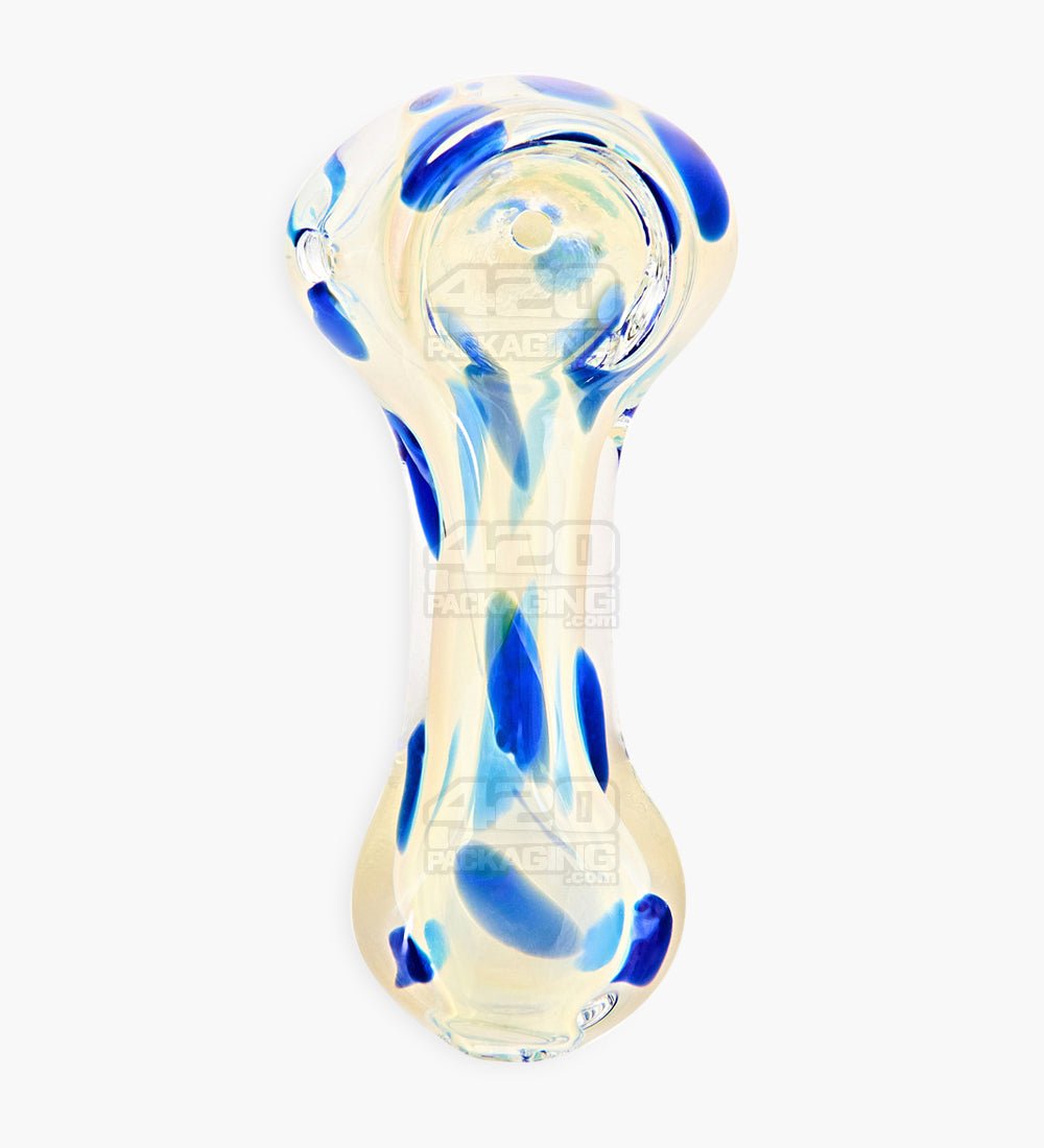 Speckled & Gold Fumed Spoon Hand Pipe | 3in Long - Glass - Assorted - 2