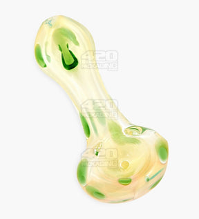 Speckled & Gold Fumed Spoon Hand Pipe | 3in Long - Glass - Assorted - 6