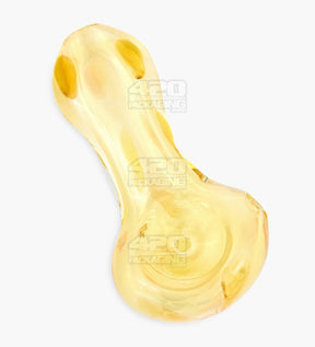 Speckled & Gold Fumed Spoon Hand Pipe | 3in Long - Glass - Assorted - 7