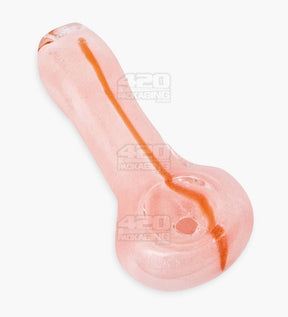 Striped & Frit Spoon Hand Pipe | 3in Long - Glass - Assorted - 9