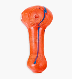Striped & Frit Spoon Hand Pipe | 3in Long - Glass - Assorted - 2