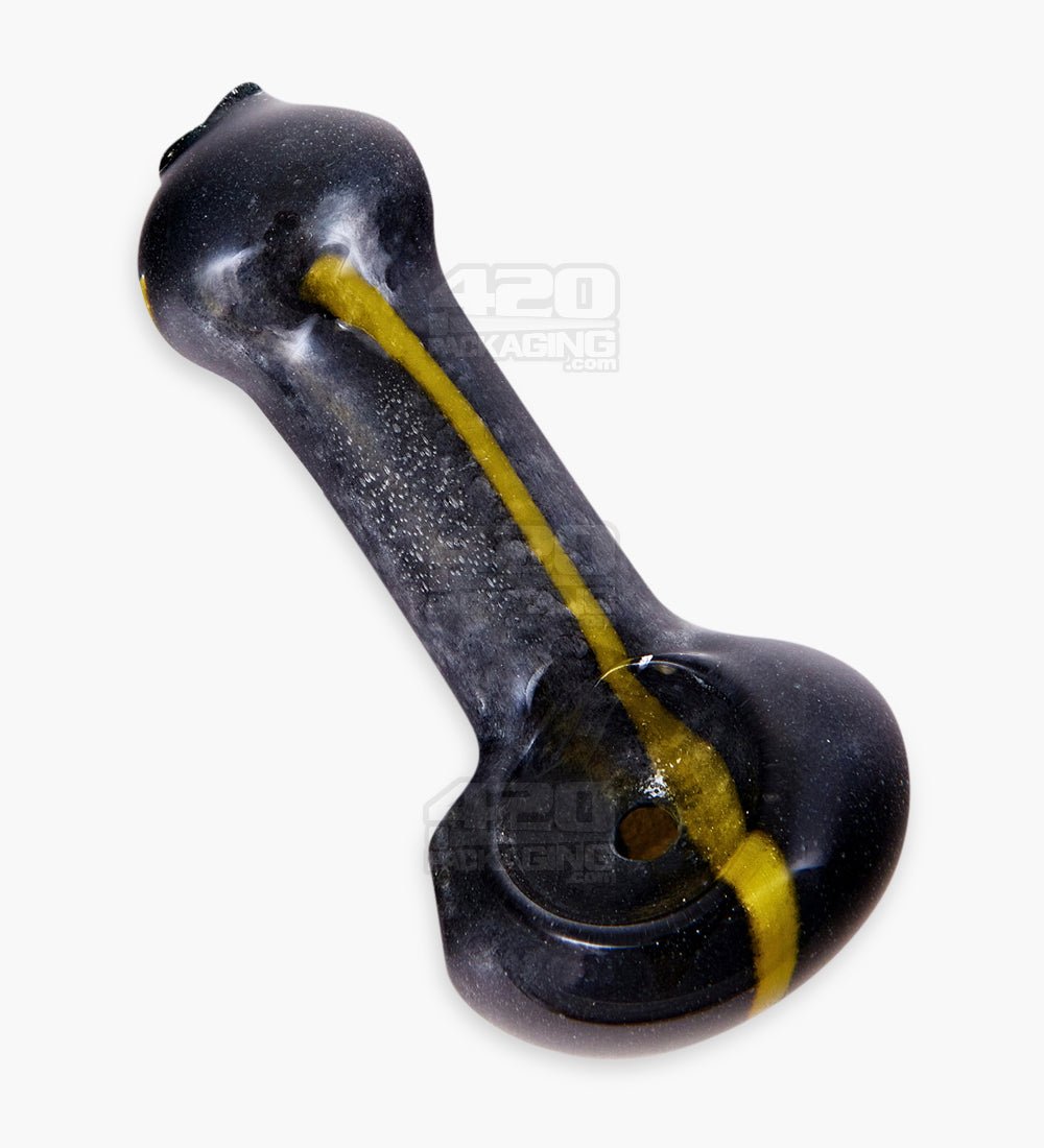 Striped & Frit Spoon Hand Pipe | 3in Long - Glass - Assorted - 7
