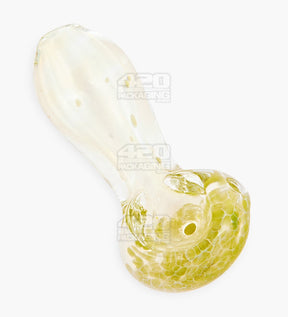 Frit & Gold Fumed Spoon Hand Pipe | 2.5in Long - Glass - Assorted - 5