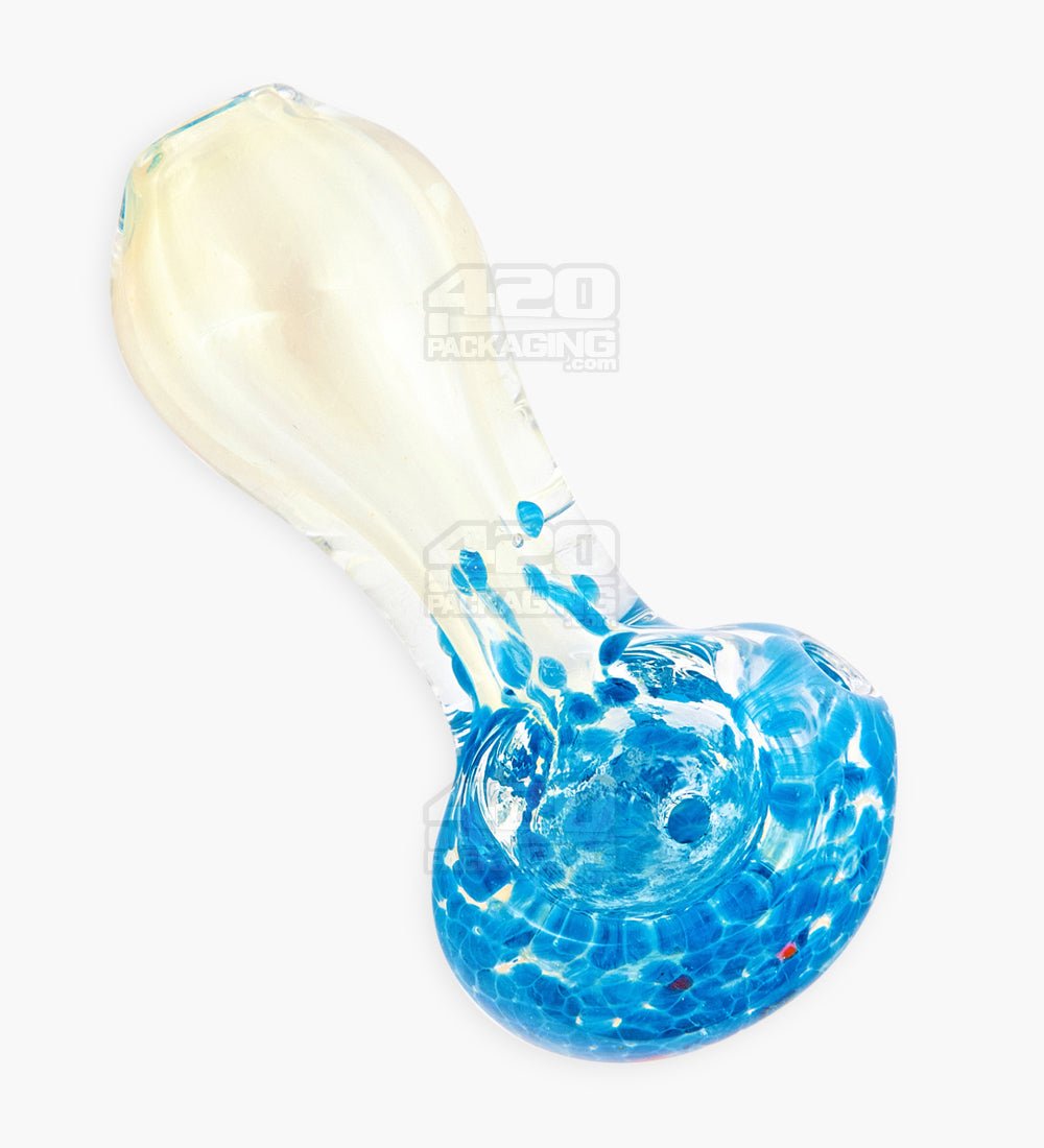 Frit & Gold Fumed Spoon Hand Pipe | 2.5in Long - Glass - Assorted - 1