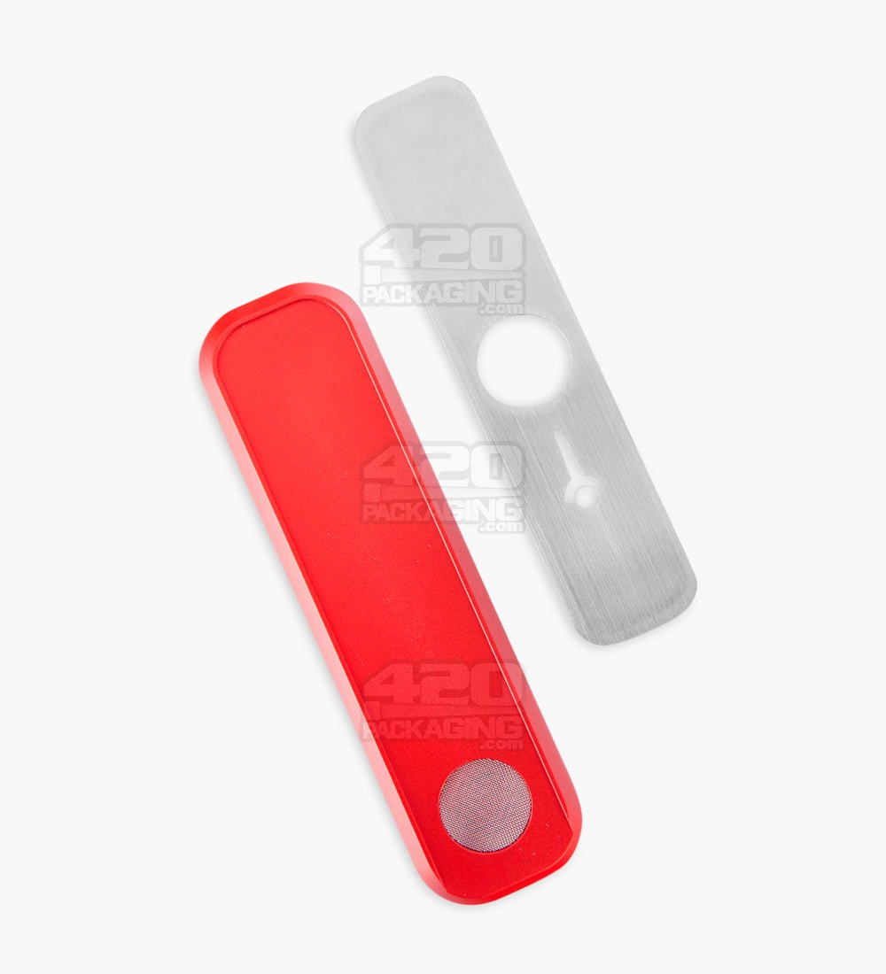 Genius Pipe Magnetic Slider Pipe | 5in Long - Metal - Red - 5