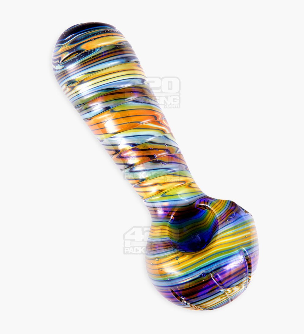 Spiral Ridged Cut Spoon Hand Pipe | 5.5in Long - Glass - Assorted - 1