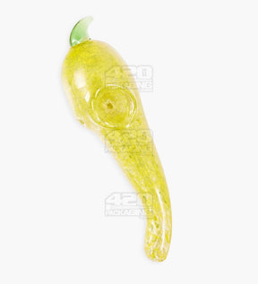 Frit Chili Pepper Spoon Hand Pipe | 5in Long - Glass - Assorted - 3