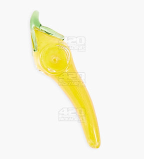 Frit Chili Pepper Spoon Hand Pipe | 5in Long - Glass - Assorted - 4