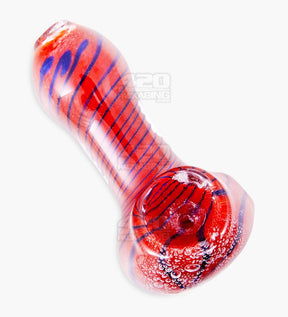 Frit & Swirl Spoon Hand Pipe | 3in Long - Glass - Assorted - 8