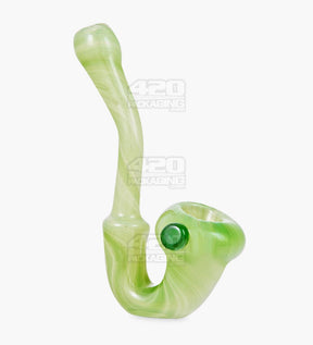 Fumed Sherlock Hand Pipe | 6.5in Long - Glass - Green - 1