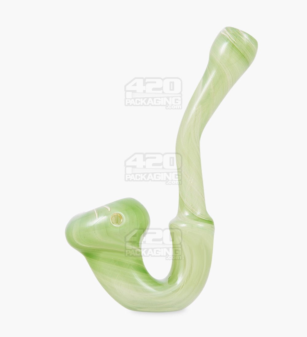 Fumed Sherlock Hand Pipe | 6.5in Long - Glass - Green - 3