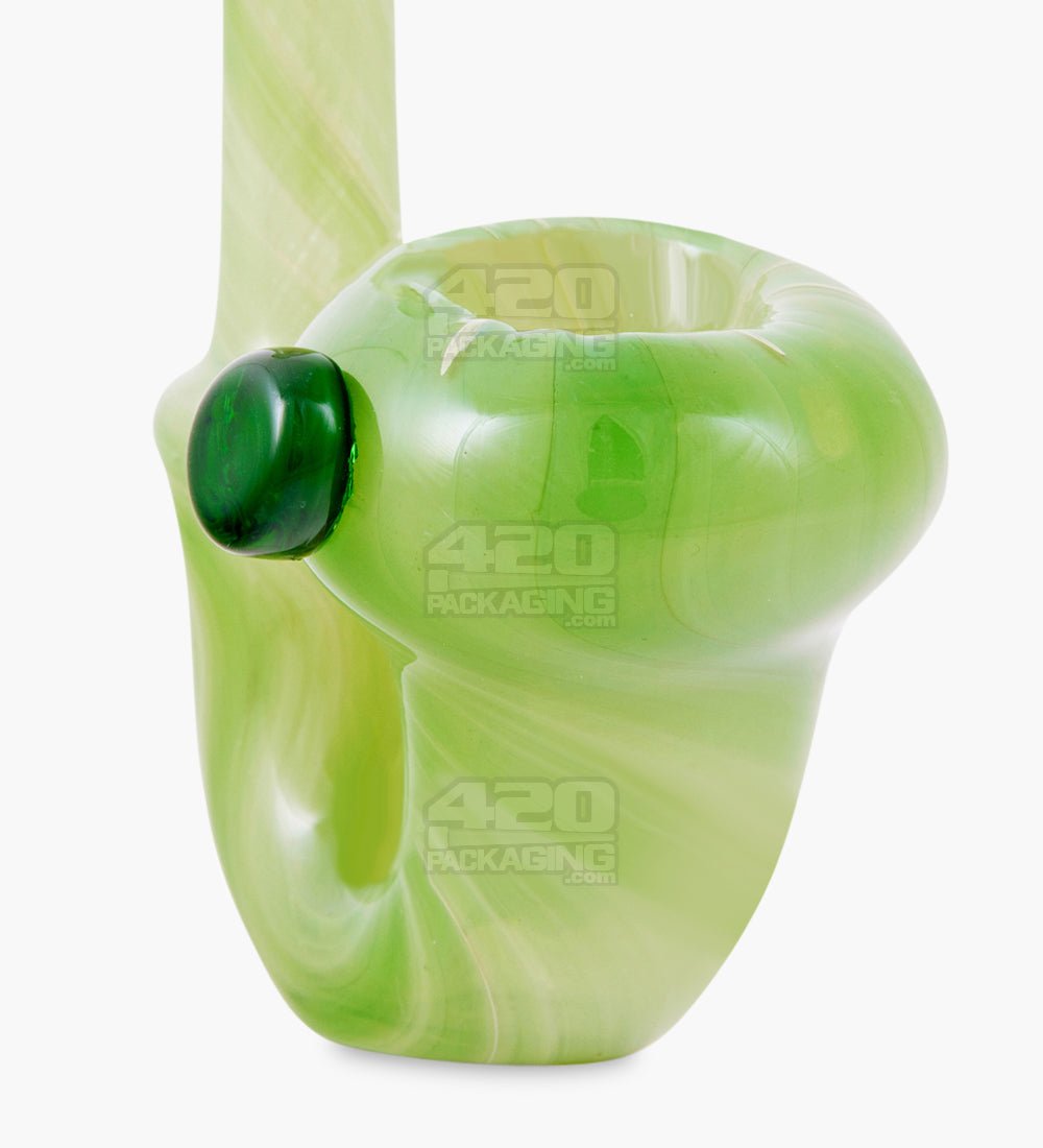 Fumed Sherlock Hand Pipe | 6.5in Long - Glass - Green - 4
