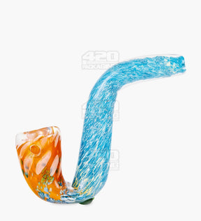 Frit & Fumed Sherlock Hand Pipe w/ Speckles | 5.5in Long - Glass - Assorted - 3