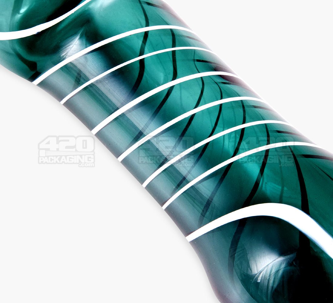 Spiral Sherlock Hand Pipe | 4.5in Long - Glass - Assorted - 4