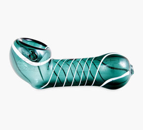 Spiral Sherlock Hand Pipe | 4.5in Long - Glass - Assorted - 2