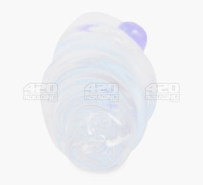 Spiral Chillum Hand Pipe w/ Knocker | 3.75in Long - Glass - Assorted - 3