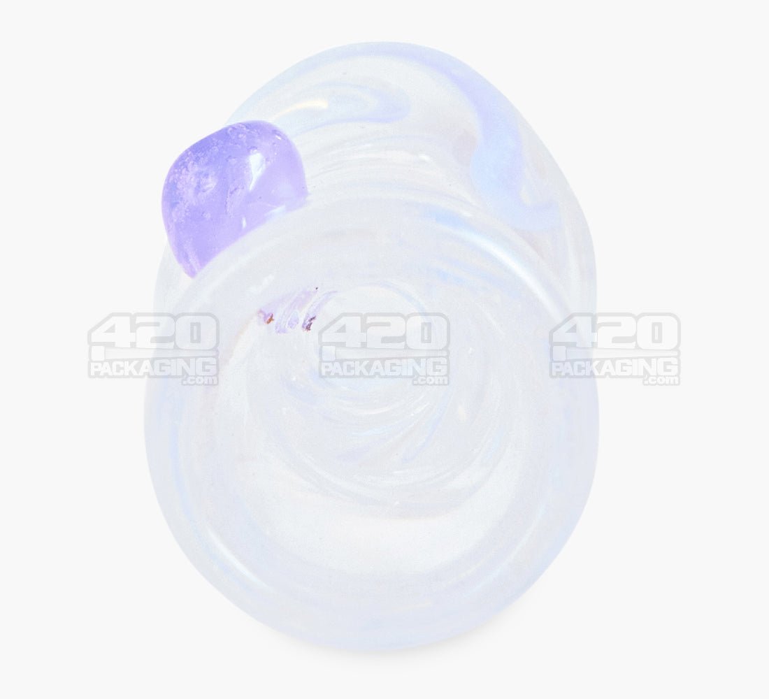 Spiral Chillum Hand Pipe w/ Knocker | 3.75in Long - Glass - Assorted - 4